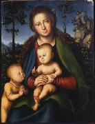 Lucas Cranach the Elder Madonna with Child with Young John the Baptist oil on canvas